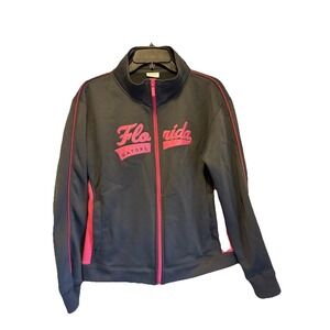 Jansport Womens L Gray Pink Florida Gators UF Fleece‎ Lined Full Zip Jacket